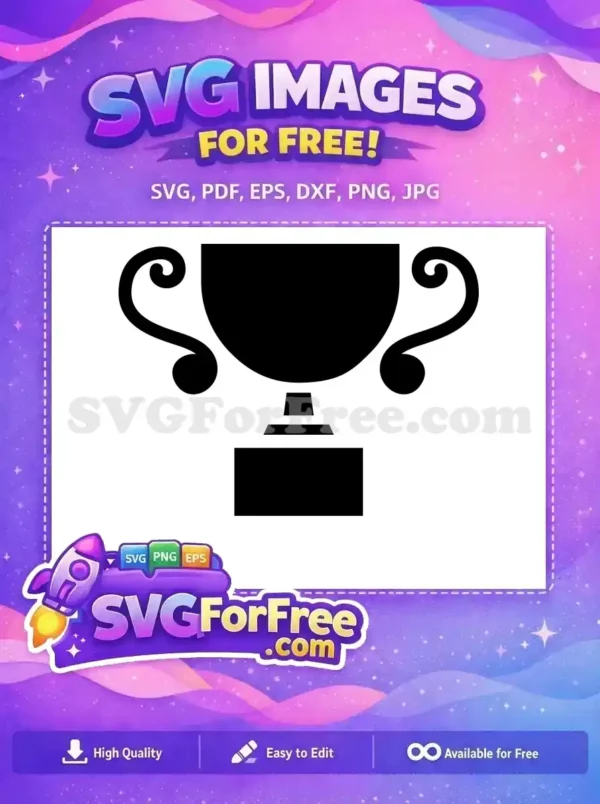 Free Elegant Handles Free Black Base Trophy Free SVG