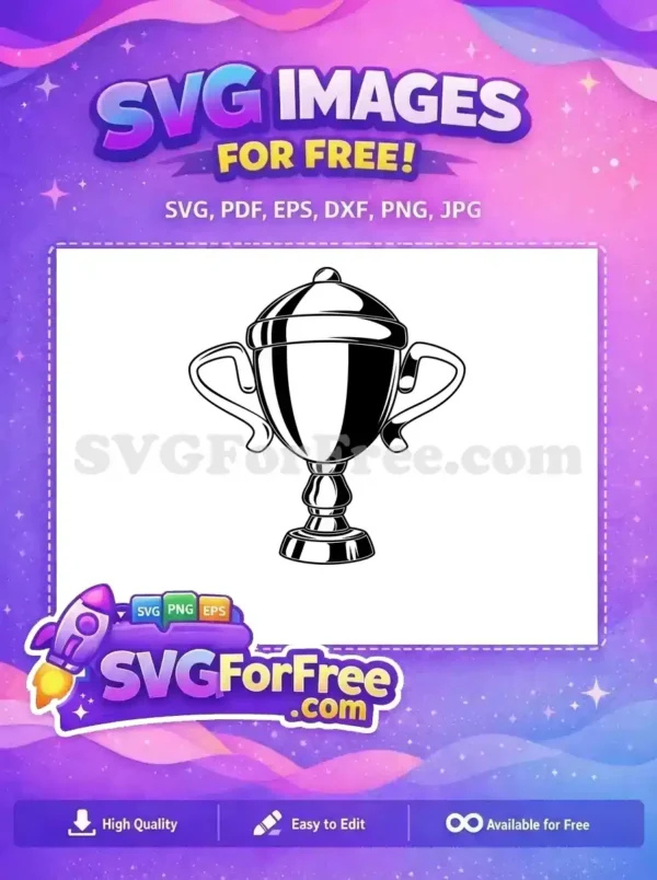 Free Shiny Metal Free Award Trophy Silhouette Free SVG