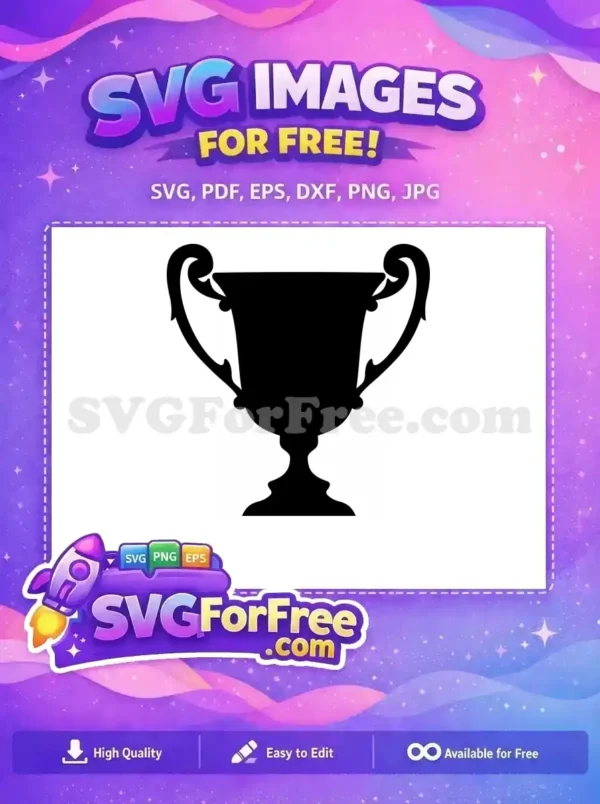 Free Silhouette Trophy Free Ornate Handles Award Free SVG