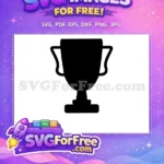 Free Black Trophy Free Silhouette Award Competition Free SVG 1 - Instant Download