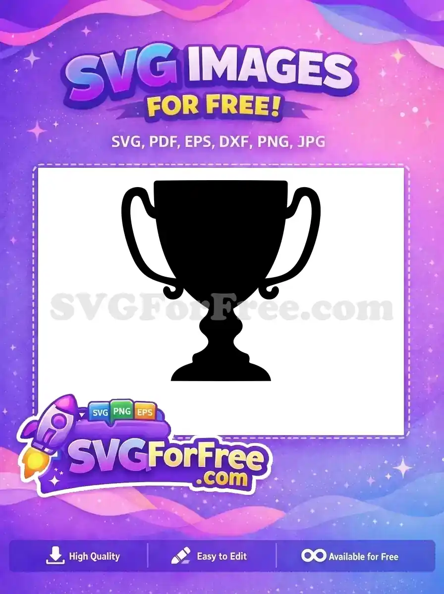 Free Black Winner Free Achievement Simple Trophy Free SVG