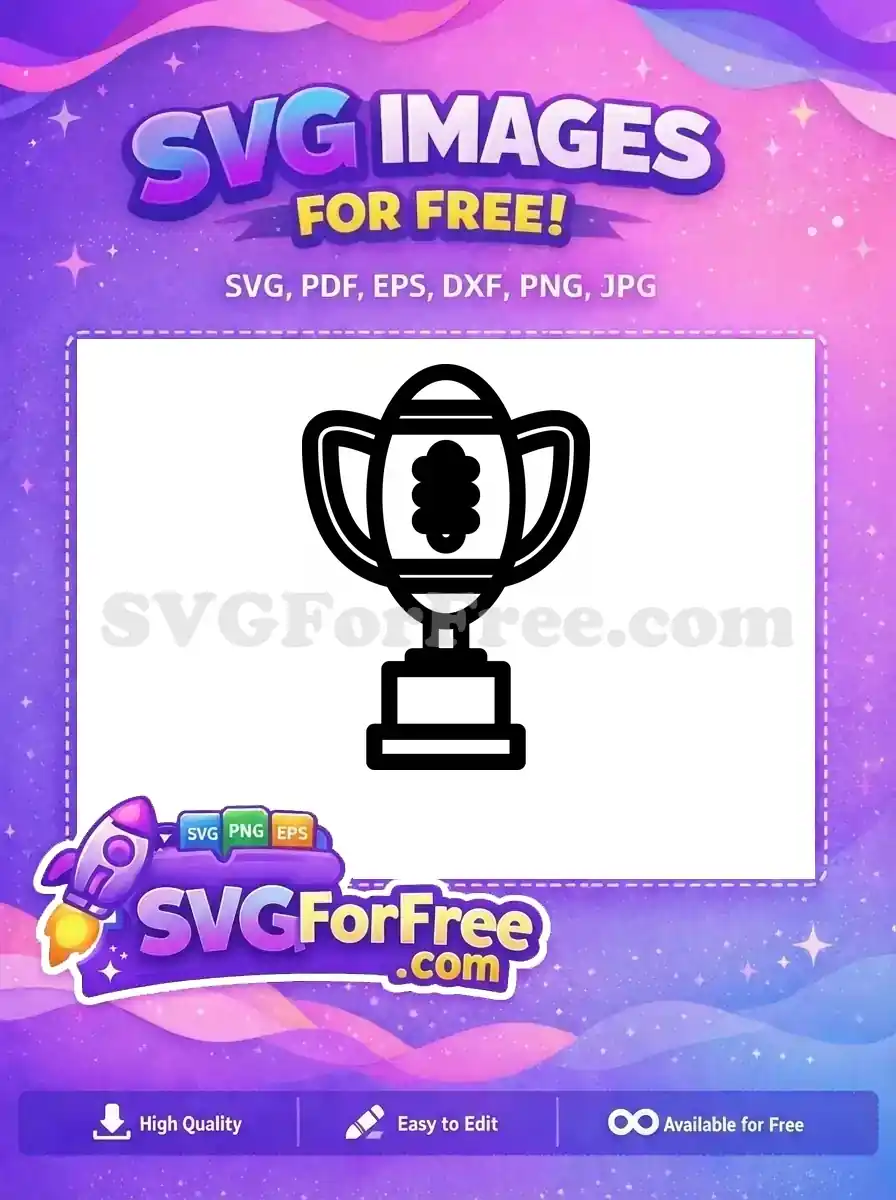 Free Black Trophy Free Silhouette Award Ceremony Free SVG 3