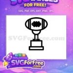 Free Simple Black Trophy Free Silhouette Award Free SVG - Instant Download