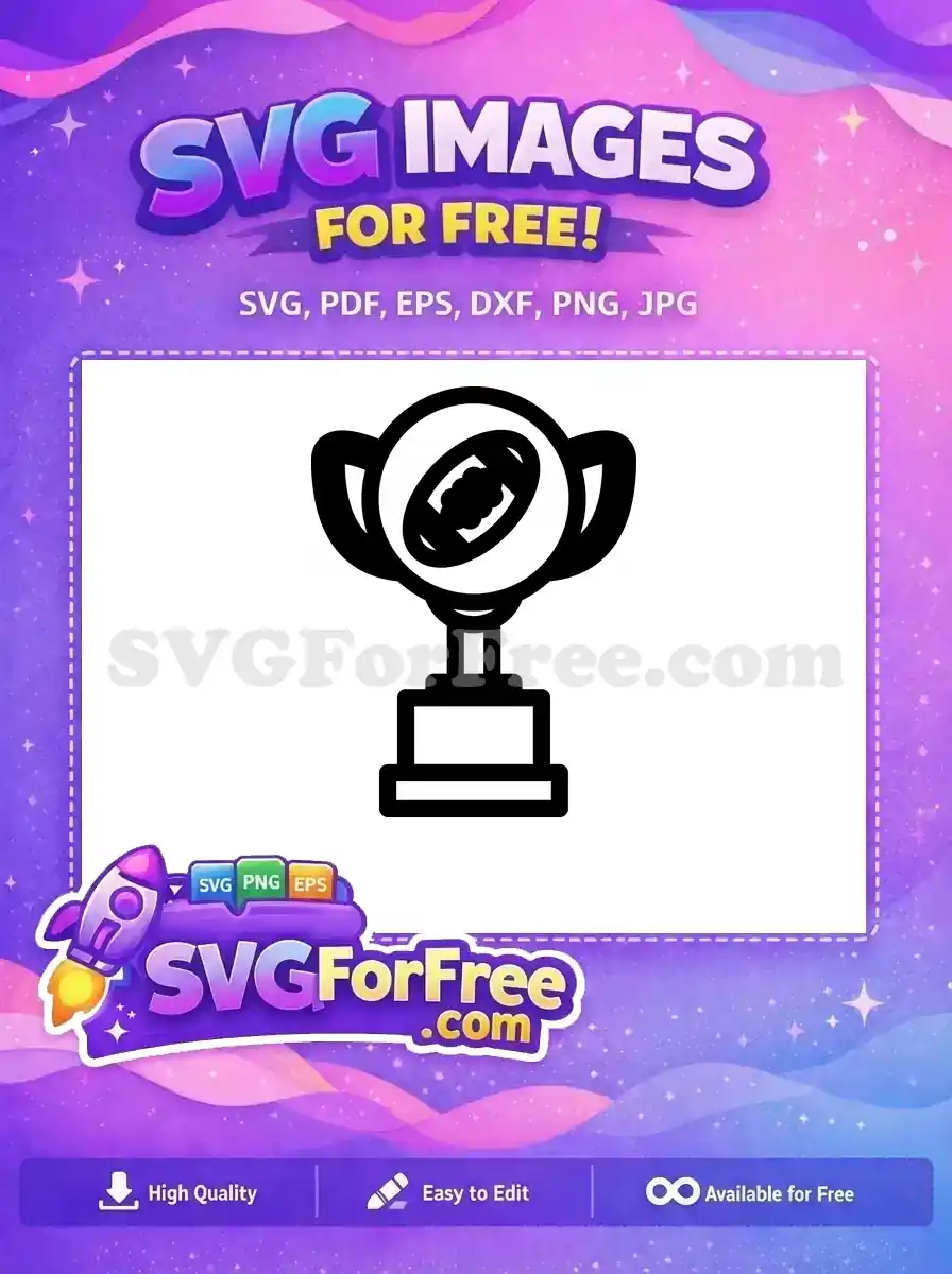 Free Black Line Free Football Trophy Award Silhouette Free SVG
