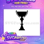 Free Black Trophy Free Silhouette Victory Award Free SVG 3 - Instant Download
