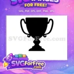 Free Black Simple Trophy Free Silhouette Award Free SVG - Instant Download