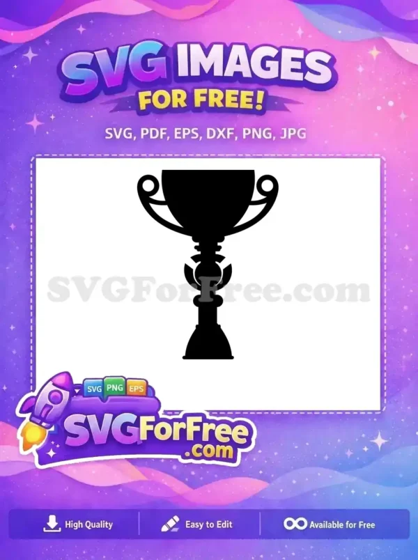 Free Ornate Handles Free Rounded Base Trophy Silhouette Free SVG