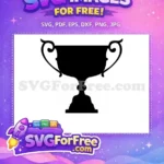 Free Black Winner Award Free Celebration Silhouette Free SVG - Instant Download