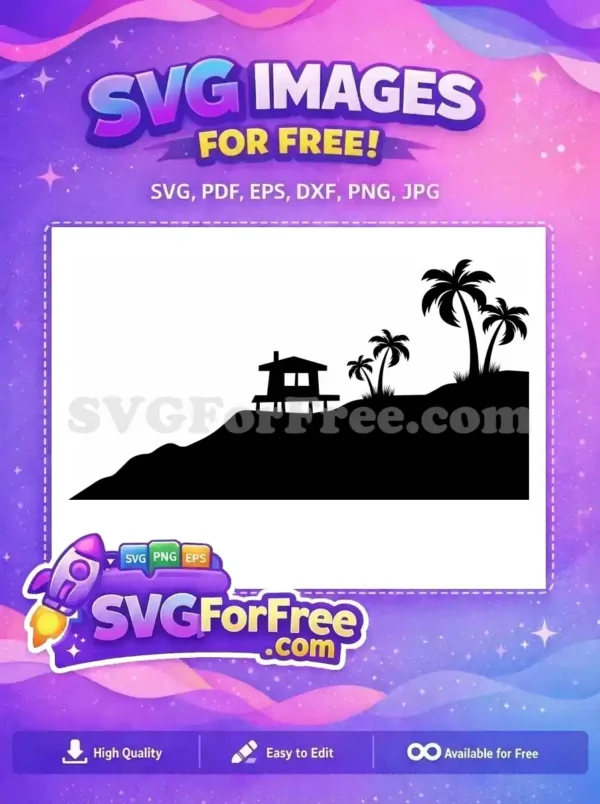 Free Palm Trees Free Ocean View Tropical Free SVG