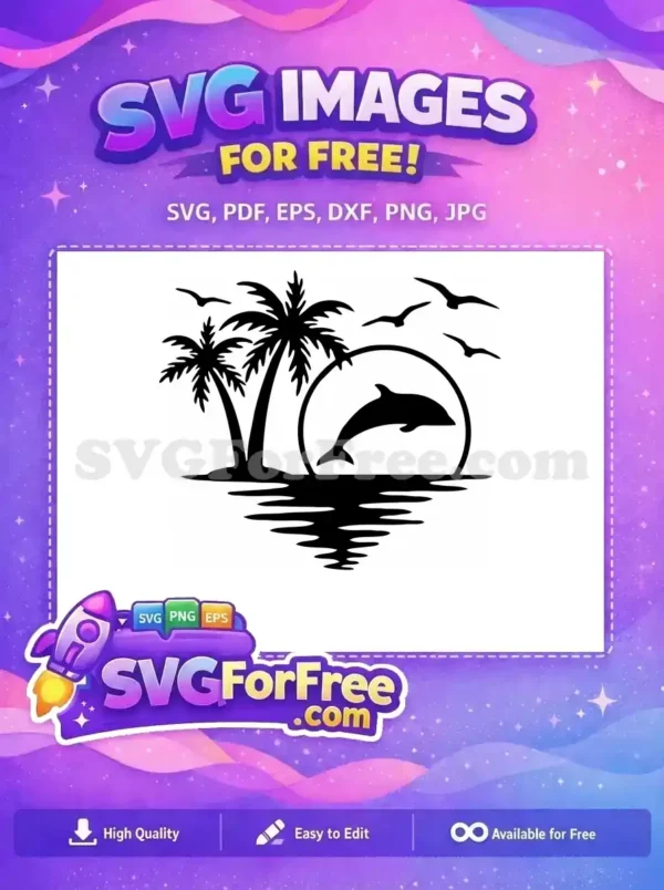Free Palm Trees Free Leaves Tropical Island Free SVG