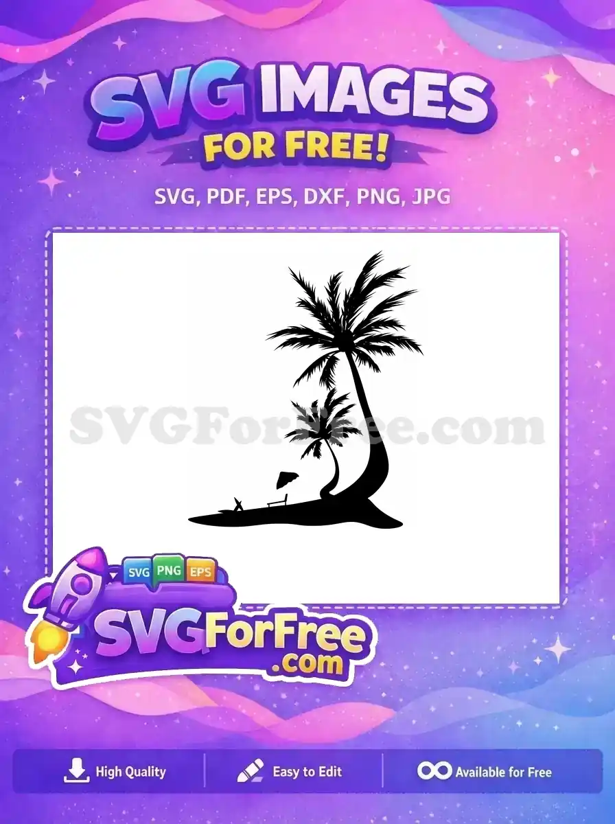 Free Palm Trees Free Ocean View Island Free SVG