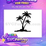 Free Palm Trees Free Ocean Waves Tropical Free SVG - Instant Download