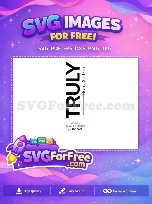 Free Truly Seltzer Free Black Cherry Flavor Free SVG