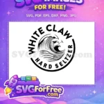 Free White Claw Wave Free Hard Seltzer Logo Free SVG - Instant Download