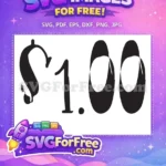 Free Dollar Sign Free One Dollar Truly Seltzer Free SVG - Instant Download