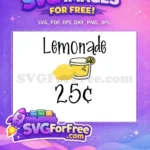 Free Yellow Lemon Free Refreshing Seltzer Lemonade Free SVG - Instant Download