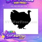 Free Detailed Turkey Free Silhouette Thanksgiving Free SVG - Instant Download
