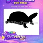 Free Turtle Silhouette Free Reptile Pet Turkey Free SVG - Instant Download