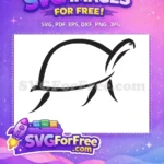 Free Black Outline Turtle Free Simple Turtle Design Free SVG - Instant Download