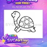 Free Smiling Turtle Free Polka Dots Turkey Free SVG - Instant Download