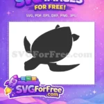 Free Dark Turtle Silhouette Free Swimming Image Turkey Free SVG - Instant Download