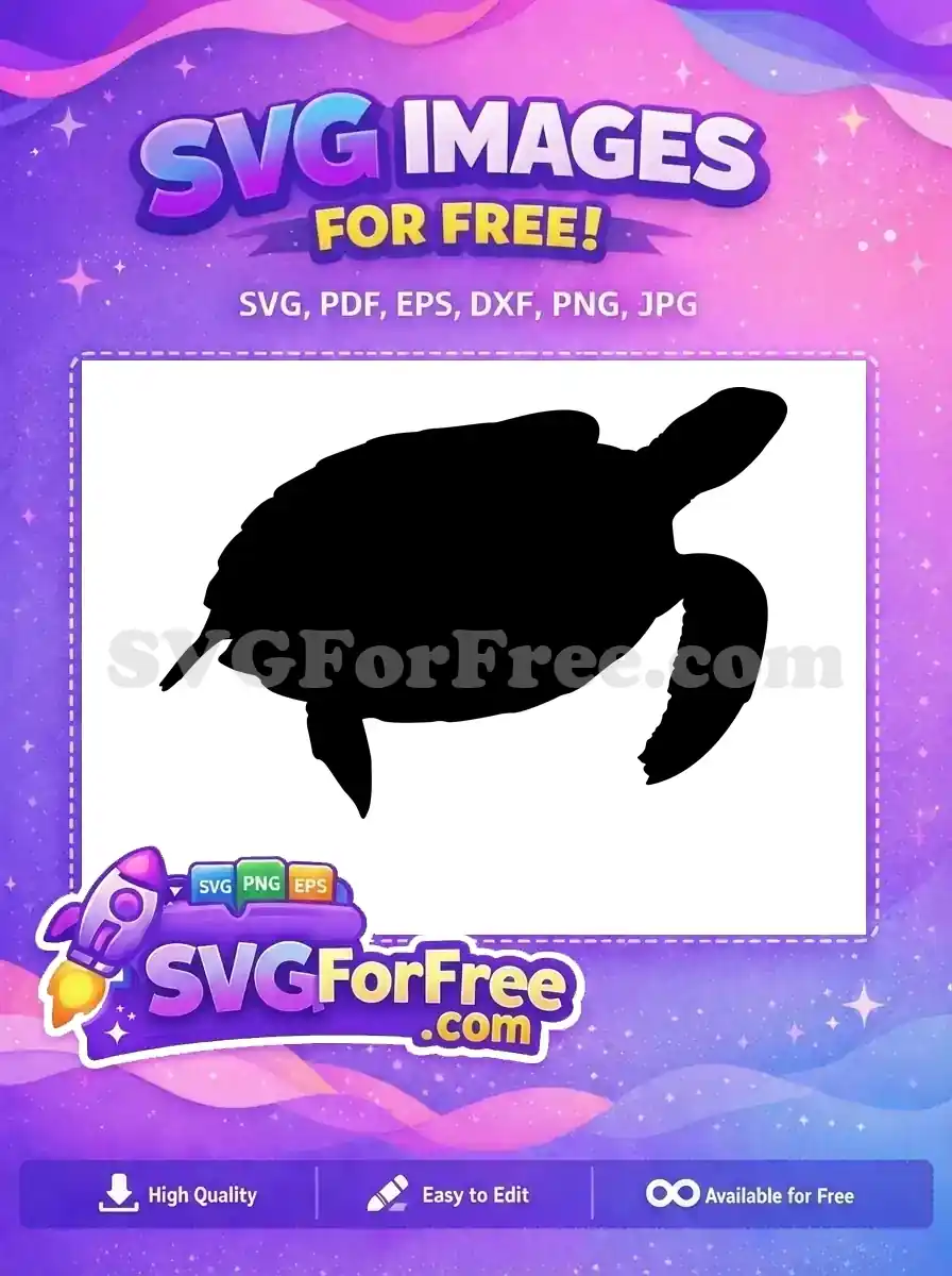 Free Black Turtle Silhouette Free Sea Animal Turkey Free SVG 1
