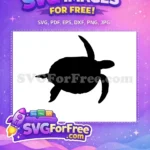 Free Black Sea Turtle Free Silhouette Turkey and Turtle Free SVG 1 - Instant Download