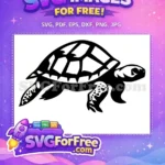 Free Detailed Turtle Shell Free Walking Pose Turkey Free SVG - Instant Download