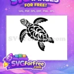 Free Detailed Turtle Free Tribal Design Turkey Free SVG - Instant Download