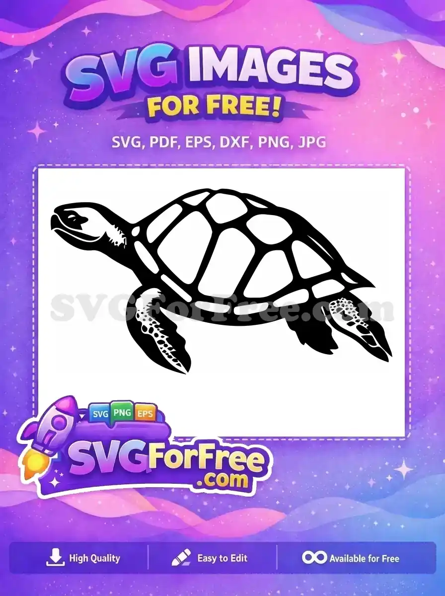 Free Turkey Silhouette Free Turtle Outline Thanksgiving Free SVG 4