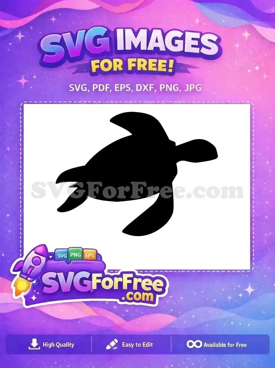 Free Simple Turtle Free Silhouette Turkey and Turtle Free SVG