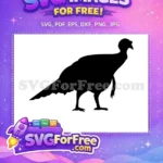 Free Solid Silhouette Free Thanksgiving Turkey Silhouette Free SVG - Instant Download