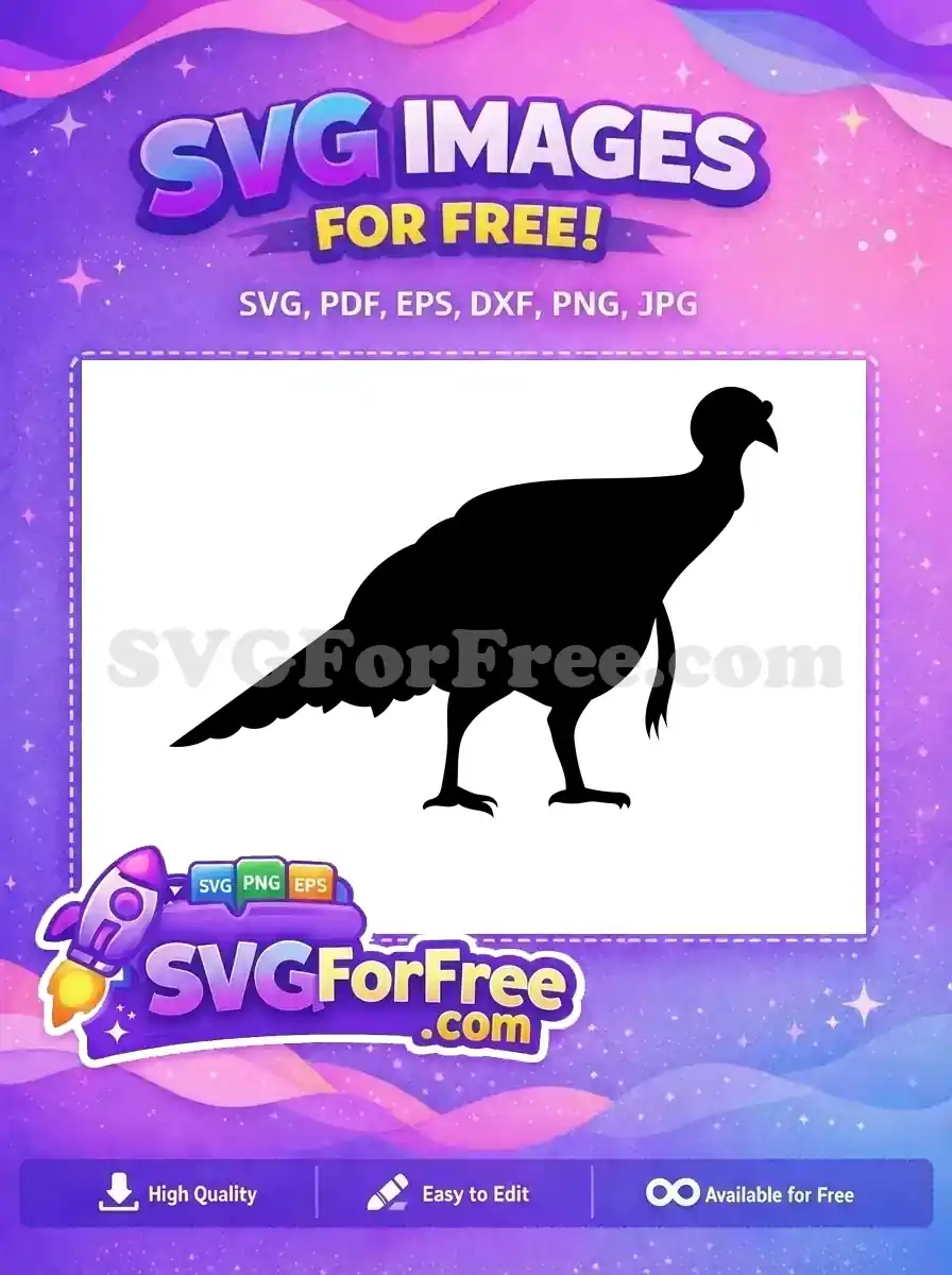 Free Solid Silhouette Free Thanksgiving Turkey Silhouette Free SVG