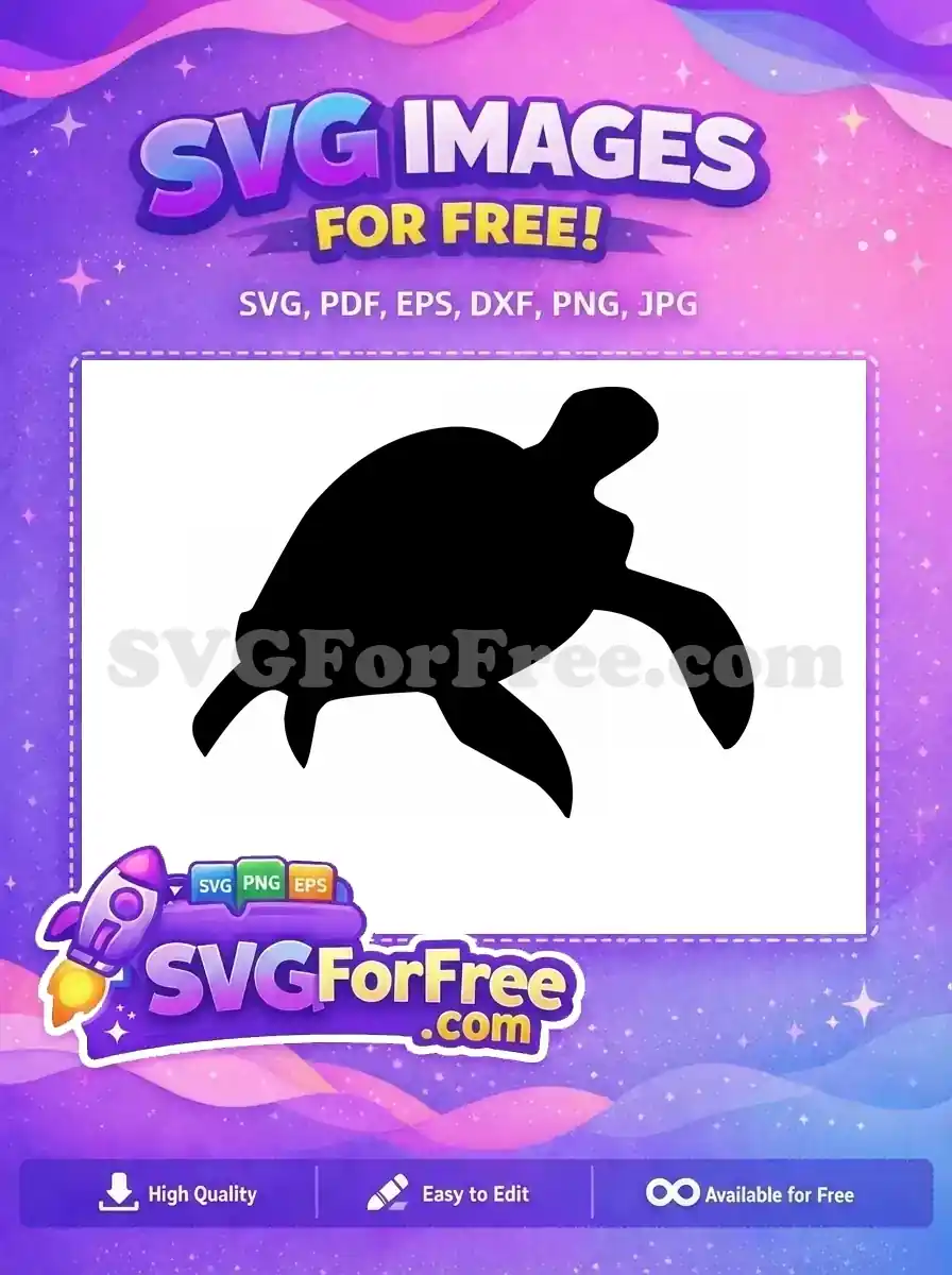 Free Turkey Silhouette Free Turtle Outline Thanksgiving Free SVG 5