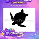 Free Black Silhouette Turtle Free Graphic Turkey and Turtle Free SVG - Instant Download