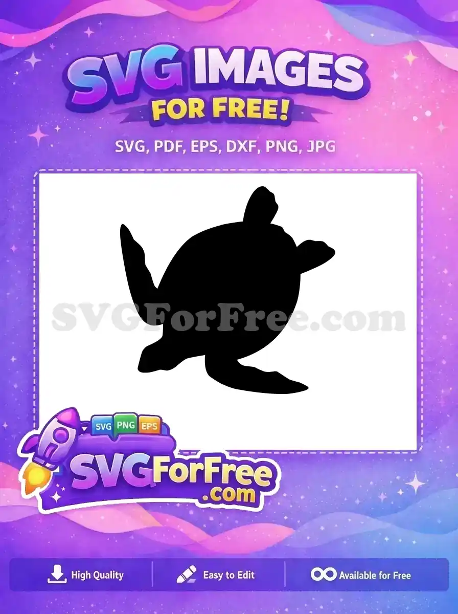 Free Black Silhouette Turtle Free Graphic Turkey and Turtle Free SVG