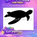 Free Turkey Silhouette Free Turtle Neck Thanksgiving Free SVG - Instant Download