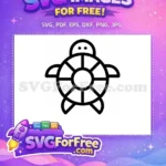 Free Cartoon Turkey Free Waving Turtle Thanksgiving Free SVG - Instant Download