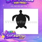Free Black Silhouette Turtle Free Sea Animal Turkey Free SVG - Instant Download