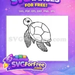 Free Turkey Silhouette Free Turtle Outline Thanksgiving Free SVG 8 - Instant Download