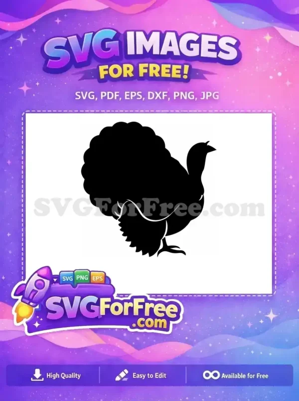 Free Turkey Silhouette Free Turtle Outline Thanksgiving Free SVG 14