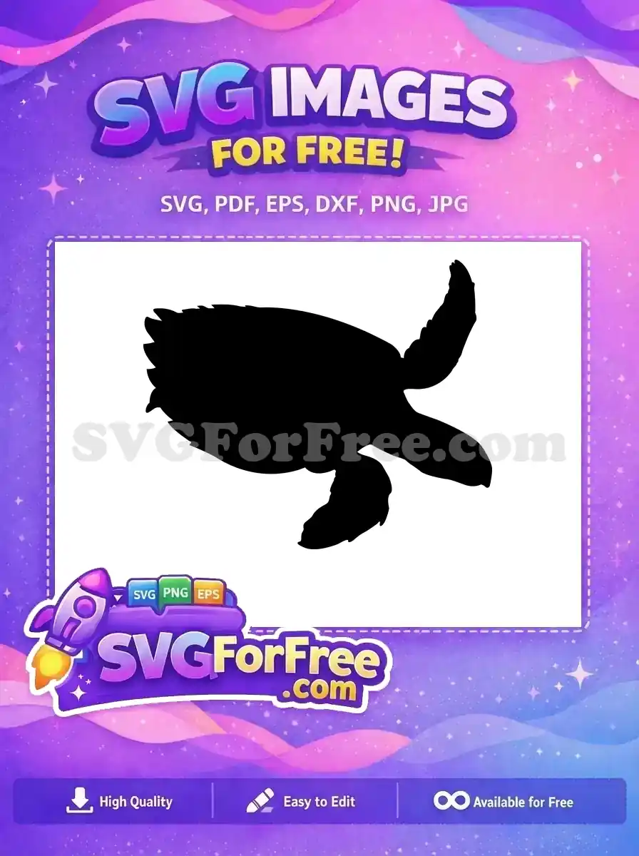 Free Black Turtle Silhouette Free Sea Animal Turkey Free SVG 5