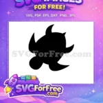Free Black Silhouette Turkey Free Turtle Neck Cartoon Free SVG - Instant Download