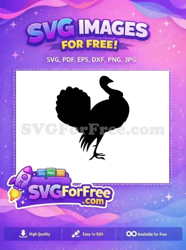 Free Black Silhouette Free Thanksgiving Turkey Silhouette Free SVG