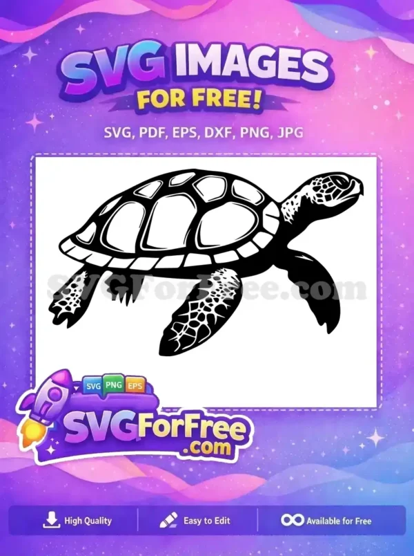 Free Black Turtle Shell Free Sea Animal Turkey Free SVG