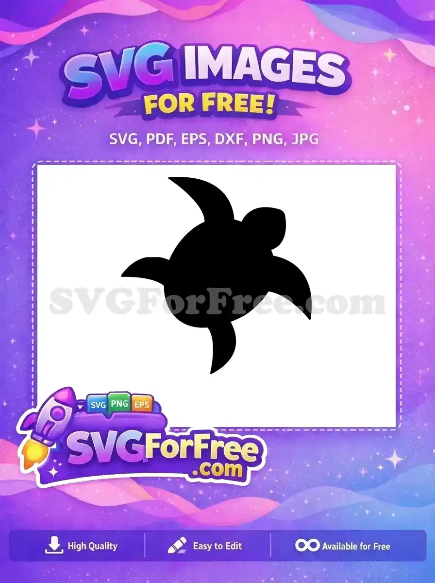 Free Black Turtle Silhouette Free Sea Animal Turkey Free SVG 6