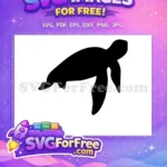 Free Silhouette Turtle Free Sea Black Underwater Free SVG - Instant Download