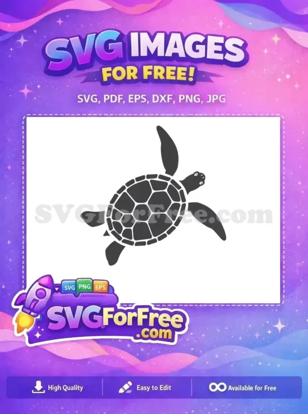 Free Dark Sea Turtle Free Detailed Shell Turkey Free SVG