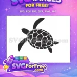 Free Stone Pattern Free Swimming Turtle Turkey Free SVG - Instant Download