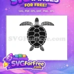 Free Detailed Turtle Shell Free Black Turtle Silhouette Free SVG - Instant Download